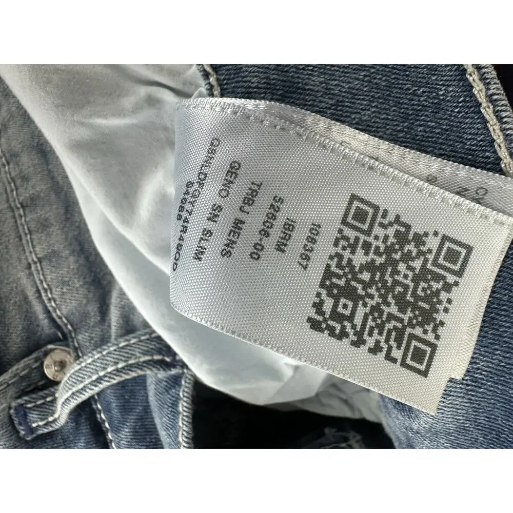 True Religion Geno Jeans Size 36 Men Denim Medium Golden Wash Relaxed Slim
